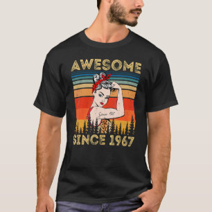 Camiseta Vintage Incrível Desde 1967, Aniversário Mulher Le