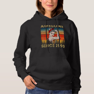 Camiseta Vintage Incrível Desde 1990 Aniversário Mulher Leo