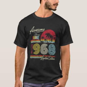 Camiseta Vintage Incrível desde junho de 1968 54º Aniversár
