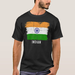 Camiseta Vintage India Flag Indian E Orgulho De Minhas Raíz