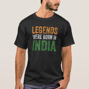 Camiseta Vintage Indian Flag Legends Foi Nascer Na Índia