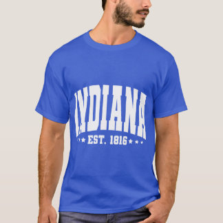Camiseta Vintage Indiana Shirt USA Patriotic Gift para Jogo