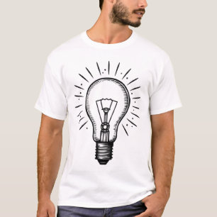 Camiseta Vintage Inspira Bright Idea Lightbulb T Shirt