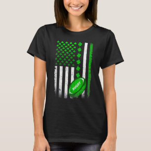 Camiseta Vintage Irish American Flag Dia de São Patrício Ru