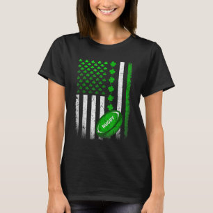 Camiseta Vintage Irish American Flag Dia de São Patrício Ru