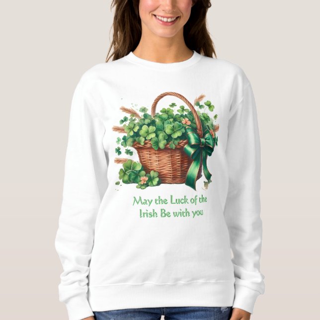 Camiseta Vintage Irish Clover em Cesta (Frente)