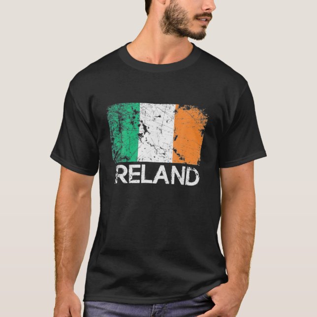 Camiseta Vintage Irlanda Irish Flag Pride Gift (Frente)