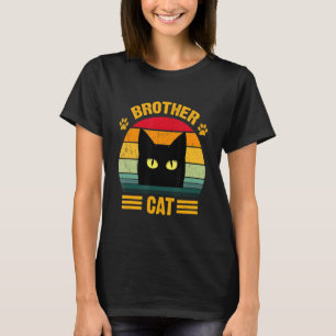 Camiseta Vintage Irmão Cat Irmão Cat Estilo de Gato Irmão R