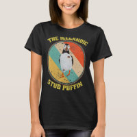 Vintage Islândia Stud Puffin Bird Watting