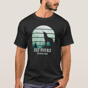 Camiseta Vintage Isle Royale National Park Howling Wolf Woo