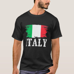 Camiseta Vintage Itália Flag I Love Italy