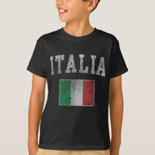 Camiseta Vintage Italia Italiana Flag Itália Italiano