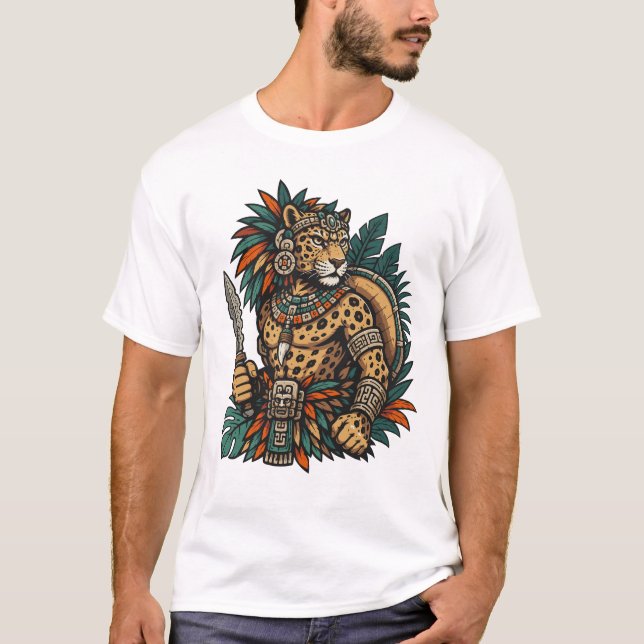 Camiseta Vintage Jaguar Tribal Warrior (Frente)