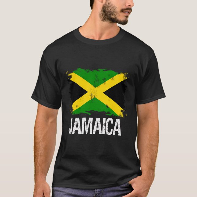Camiseta Vintage Jamaica Flag Pride (Frente)