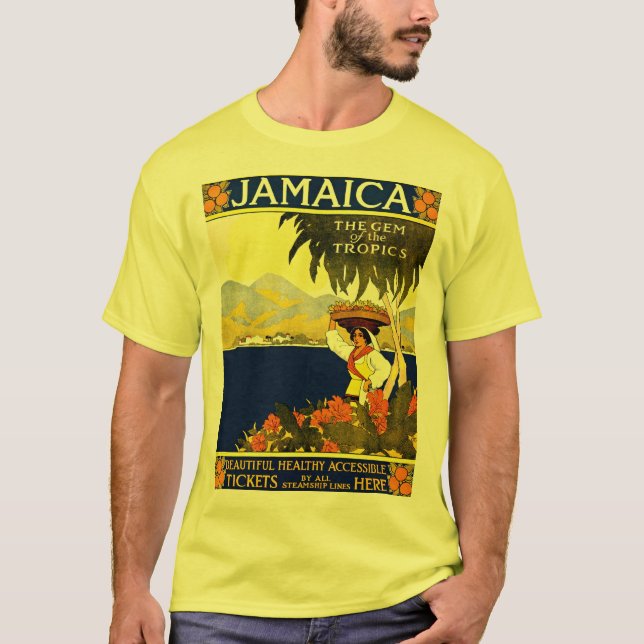 Camiseta Vintage Jamaica Viagem Illustration Poster (Frente)