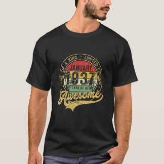 Camiseta Vintage Janeiro De 1937 Nascer A 85 Anos Em 1937