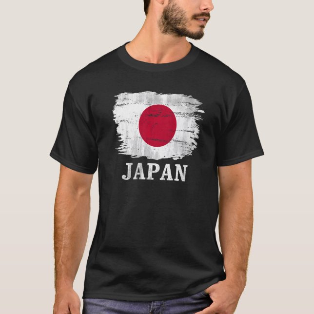 Camiseta Vintage Japan Flag Para Japonês (Frente)