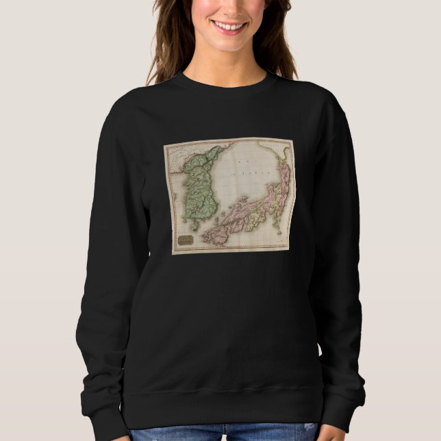 Camiseta Vintage Japan & Korea Map 1809 (Frente)
