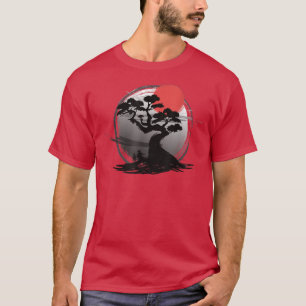 Camiseta Vintage Japonês Bonsai Tree Sakura Arte Gráfica