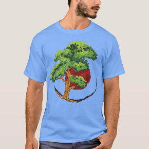Camiseta Vintage Japonês Bonsai Tree Sakura Arte Gráfica