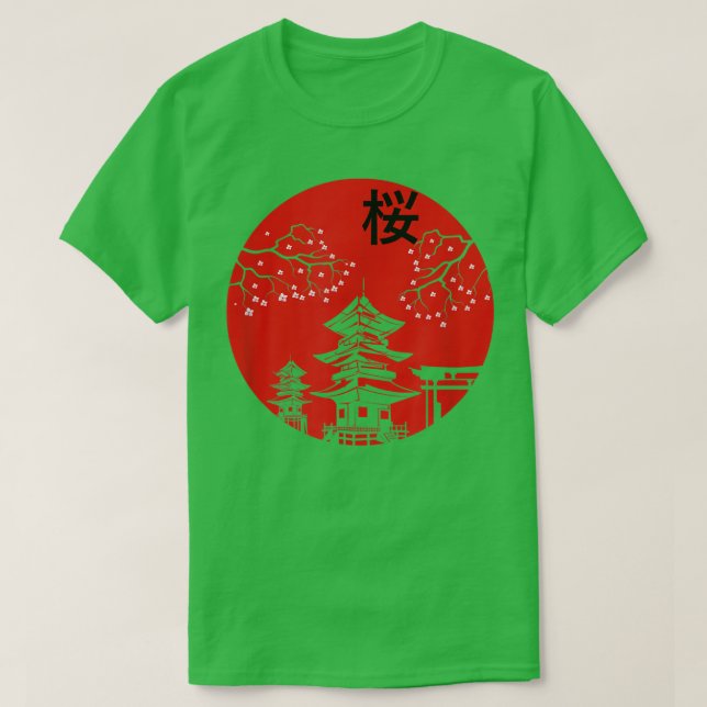 Camiseta Vintage, Japonês, Cherry Blossom Sakura (Frente do Design)