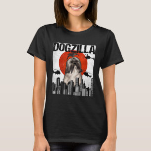 Camiseta Vintage Japonês Dogzilla Lhasa Apsos