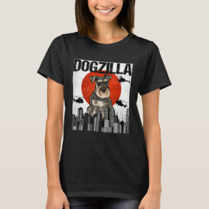Camiseta Vintage Japonês Dogzilla Miniature Schnauzer