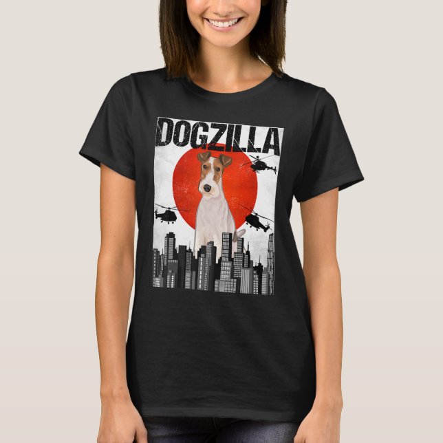 Camiseta Vintage Japonês Dogzilla Wire Fox Terrier (Frente)