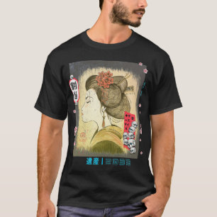 Camiseta Vintage Japonês Geisha Tokyo Streetwear Aestic