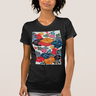 Camiseta Vintage Japonês Kimono Textile (Bingata)