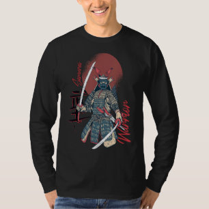 Camiseta Vintage Japonês Samurai Bushido Warrior segurando