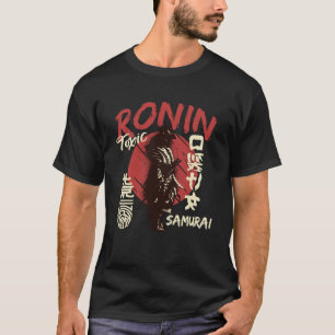 Camiseta Vintage Japonês Samurai Retro Kanji Warrior Japão