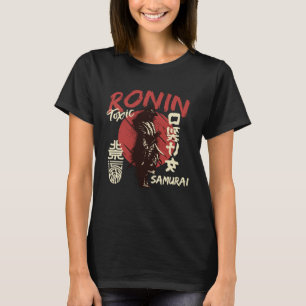Camiseta Vintage Japonês Samurai Retro Kanji Warrior Japão