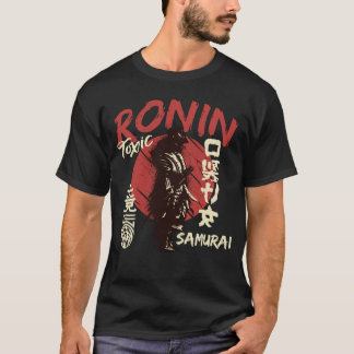 Camiseta Vintage Japonês Samurai Retro Kanji Warrior Japão