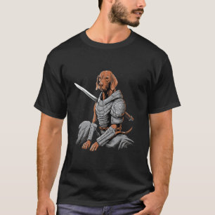Camiseta Vintage Japonês Samurai Vizsla cão