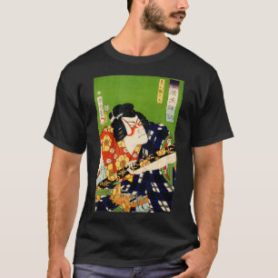 Camiseta Vintage Japonês Samurai Warriai Arte em Espada