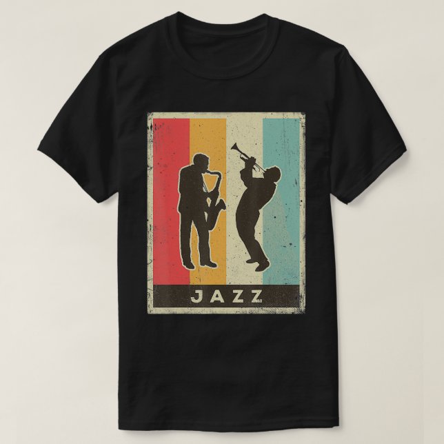 Camiseta Vintage Jazz Retro (Frente do Design)