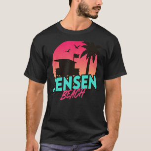Camiseta Vintage Jensen Beach Florida Palm Trees Fl Retro