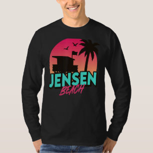 Camiseta Vintage Jensen Beach Florida Palm Trees Fl Retro