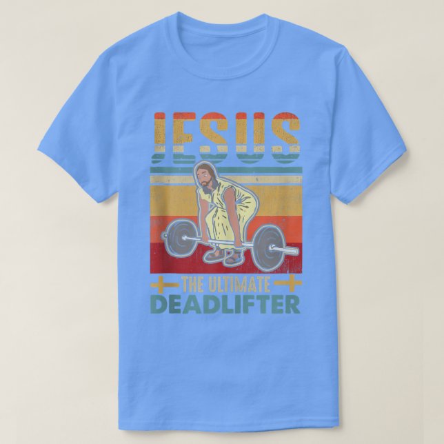 Camiseta Vintage Jesus, O Último Funny Workou (Frente do Design)