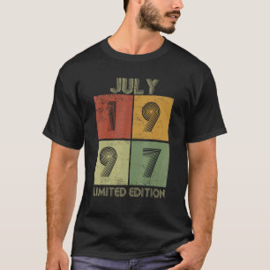 Camiseta Vintage julho 1997 25 Anos Aniversário