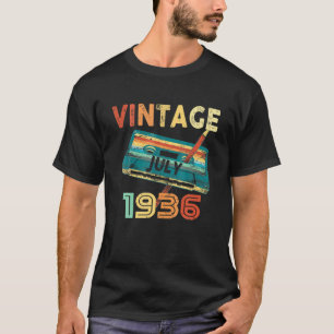 Camiseta Vintage julho de 1936 Music Cassette85th Birthday