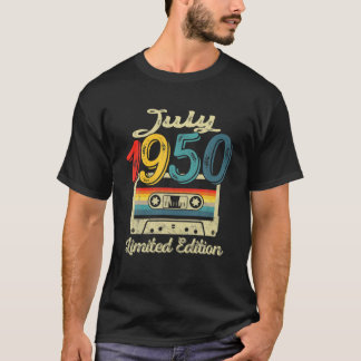 Camiseta Vintage julho de 1950 Cassette Tape 71Rua Aniversá