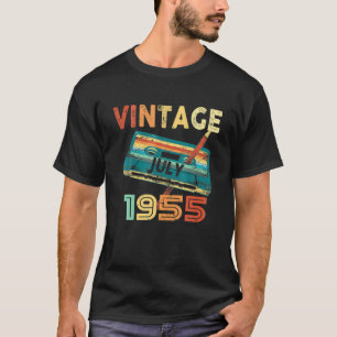 Camiseta Vintage julho de 1955 Music Cassette66th Birthday