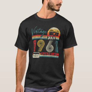 Camiseta Vintage julho de 1961 60 Aniversário Roupa de 60 a