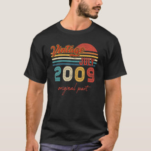 Camiseta Vintage julho de 2009 Original Parte 13 Anos