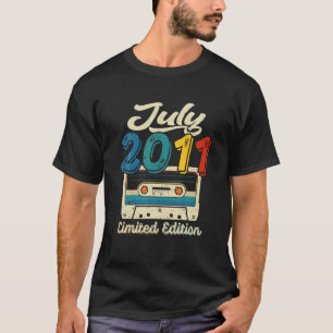Camiseta Vintage Julho De 2011 Cassette Tape 10º Aniversári