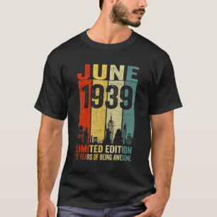 Camiseta Vintage June 1939 83 Birthday 83 Year Old 1939 Bir
