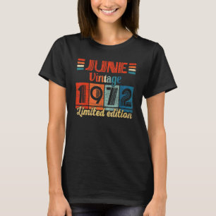 Camiseta Vintage June 1972 50th Birthday 50 Year Old 1