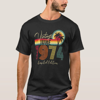 Camiseta Vintage June 1974 48th Birthday 48 Year Old